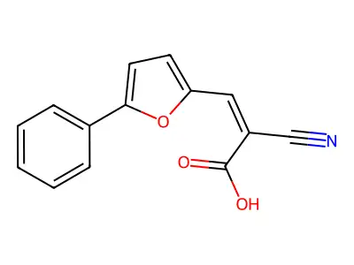 2-Cyano-3-(5-phenylfuran-2-yl)prop-2-enoic acid structure