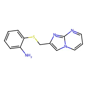 2-[(Imidazo[1,2-a]pyrimidin-2-ylmethyl)sulfanyl]phenylamine structure