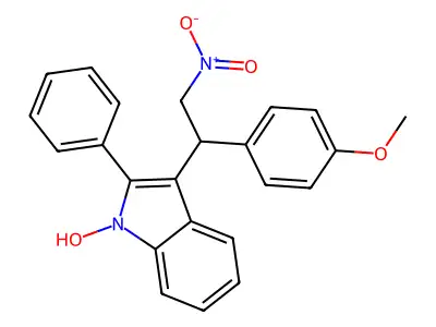 3-[1-(4-Methoxyphenyl)-2-nitroethyl]-2-phenylindol-1-ol structure
