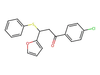 1-(4-Chlorophenyl)-3-(furan-2-yl)-3-(phenylsulfanyl)propan-1-one structure