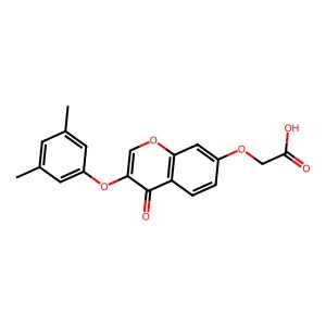 2-[[3-(3,5-Dimethylphenoxy)-4-oxo-4H-1-benzopyran-7-yl]oxy]acetic acid structure