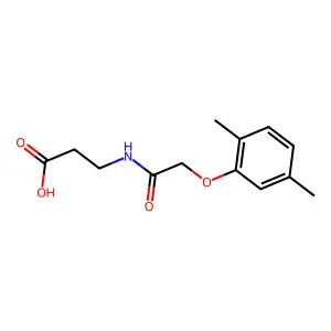 3-(2-(2,5-Dimethylphenoxy)acetamido)propanoic acid structure