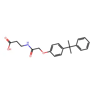 3-{2-[4-(1-Methyl-1-phenylethyl)phenoxy]acetylamino}propanoic acid structure