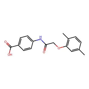 4-{[(2,5-Dimethylphenoxy)acetyl]amino}benzoic acid structure