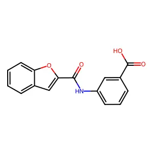 3-[(苯并呋喃-2-甲酰基)氨基]苯甲酸 structure