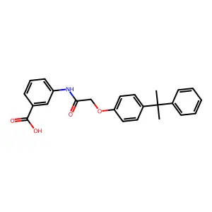 3-{2-[4-(1-Methyl-1-phenylethyl)phenoxy]acetylamino}benzoic acid structure