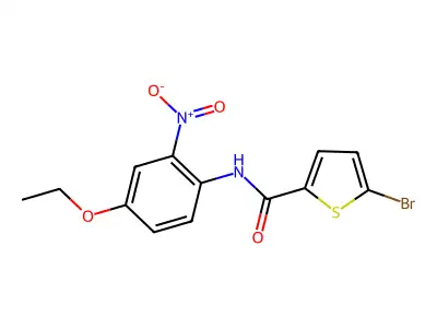 5-bromo-N-(4-ethoxy-2-nitrophenyl)thiophene-2-carboxamide structure