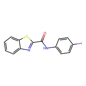 N-(4-iodophenyl)-1,3-benzothiazole-2-carboxamide structure