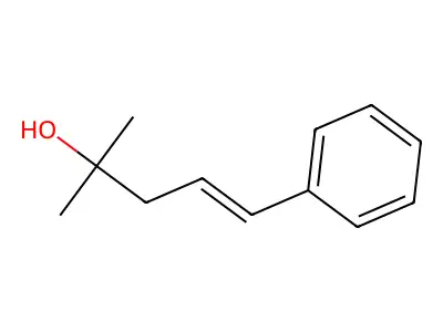 2-methyl-5-phenylpent-4-en-2-ol structure