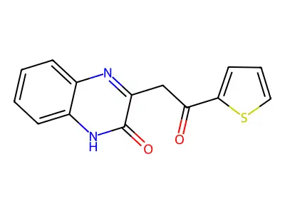 3-(2-oxo-2-thiophen-2-ylethyl)-1H-quinoxalin-2-one structure