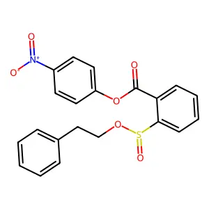 (4-Nitrophenyl) 2-phenethyloxysulfinylbenzoate structure