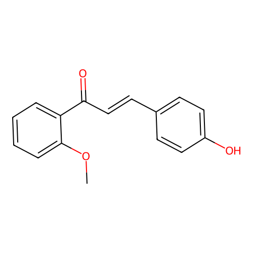 (E)-3-(4-hydroxyphenyl)-1-(2-methoxyphenyl)prop-2-en-1-one structure