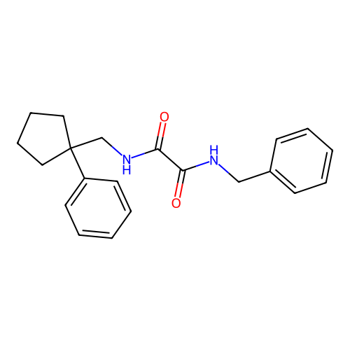 N-benzyl-N'-[(1-phenylcyclopentyl)methyl]ethanediamide structure