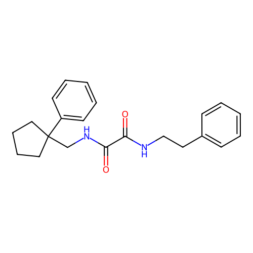N-Phenethyl-N'-(1-phenyl-cyclopentylmethyl)-oxalamide structure