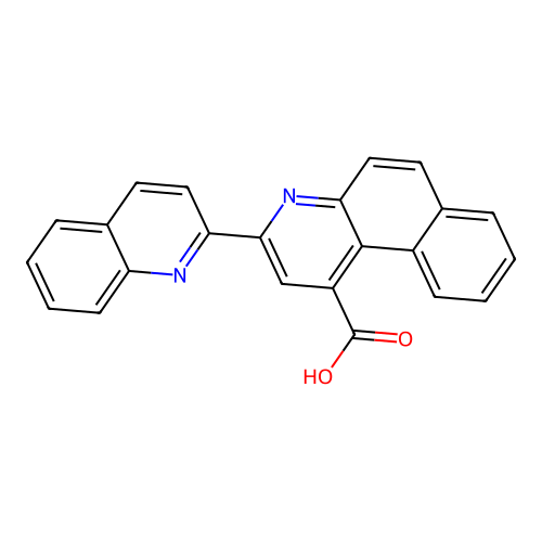 3-(Quinolin-2-yl)benzo[f]quinoline-1-carboxylic acid structure