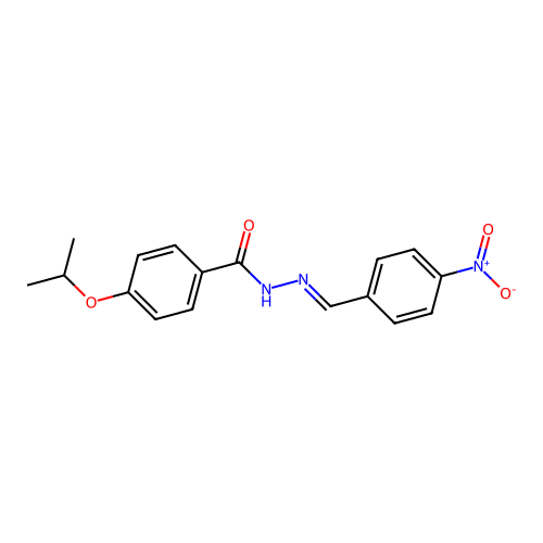 N'-[(E)-(4-nitrophenyl)methylidene]-4-(propan-2-yloxy)benzohydrazide structure