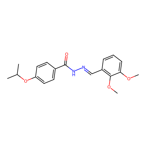 N'-[(E)-(2,3-dimethoxyphenyl)methylidene]-4-(propan-2-yloxy)benzohydrazide structure