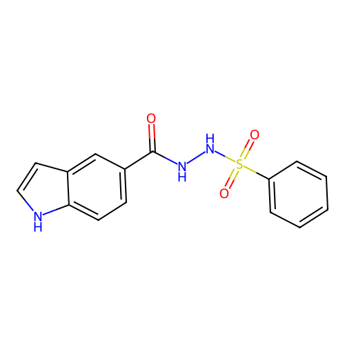 1h-Indole-5-carboxylic acid,2-(phenylsulfonyl)hydrazide structure