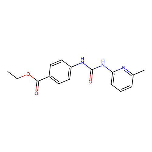 Ethyl 4-[(6-methylpyridin-2-yl)carbamoylamino]benzoate structure