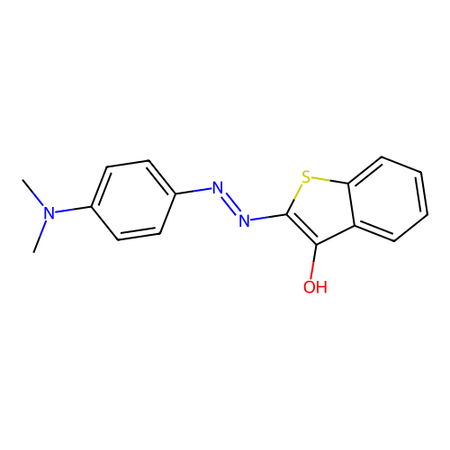 (2Z)-2-{2-[4-(dimethylamino)phenyl]hydrazinylidene}-1-benzothiophen-3(2H)-one structure