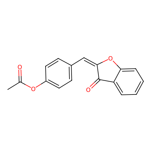 4-[(E)-(3-oxo-1-benzofuran-2(3H)-ylidene)methyl]phenyl acetate structure