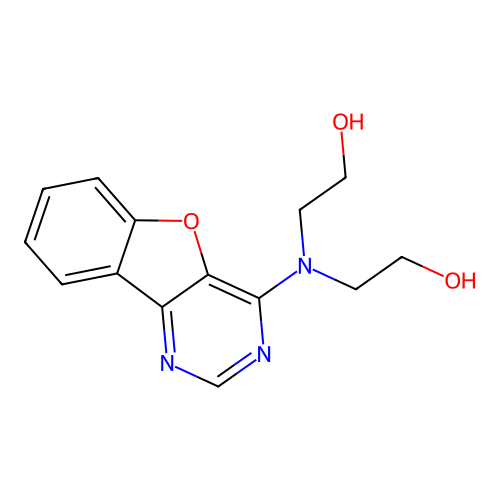 2,2'-(Benzofuro[3,2-d]pyrimidin-4-ylazanediyl)diethanol structure