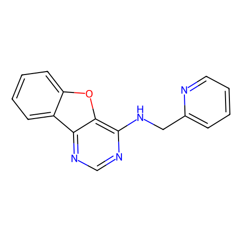 N-(pyridin-2-ylmethyl)[1]benzofuro[3,2-d]pyrimidin-4-amine structure