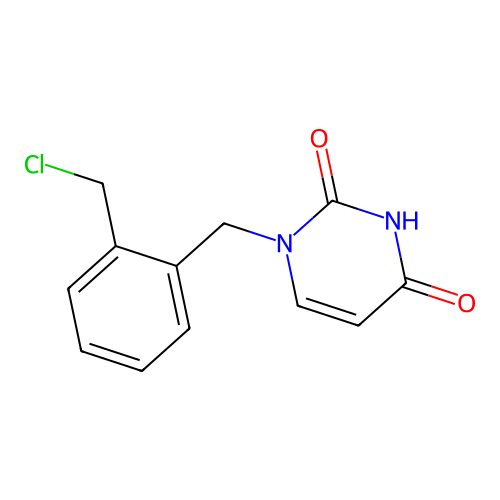 1-[[2-(Chloromethyl)phenyl]methyl]pyrimidine-2,4-dione structure