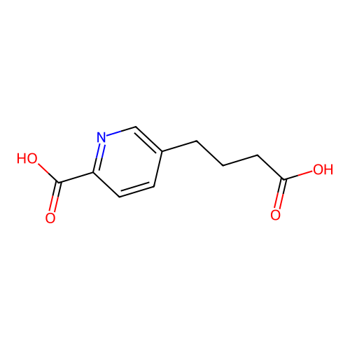 5-(3'-Carboxypropyl)-2-pyridinecarboxylic acid structure