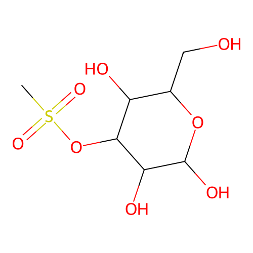 3-o-(Methylsulfonyl)hexopyranose structure