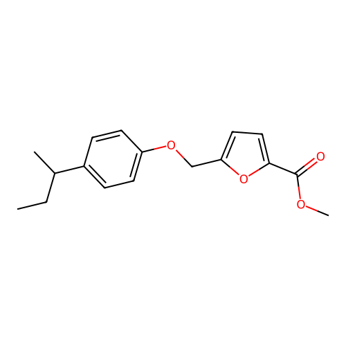 Methyl 5-[(4-butan-2-ylphenoxy)methyl]furan-2-carboxylate structure