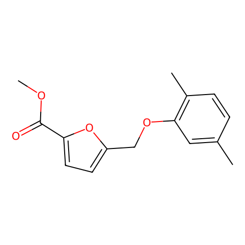 Methyl 5-[(2,5-dimethylphenoxy)methyl]-2-furoate structure