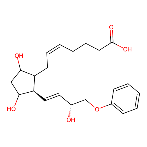 5-Heptenoic acid, 7-(3,5-dihydroxy-2-(3-hydroxy-4-phenoxy-1-butenyl)cyclopentyl)-, (1-alpha(Z),2-beta(1E,3S*),3-alpha,5-alpha)-, (+-)- structure