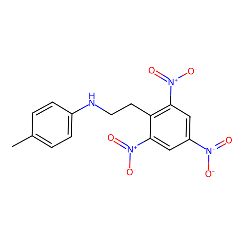 4-methyl-N-[2-(2,4,6-trinitrophenyl)ethyl]aniline structure