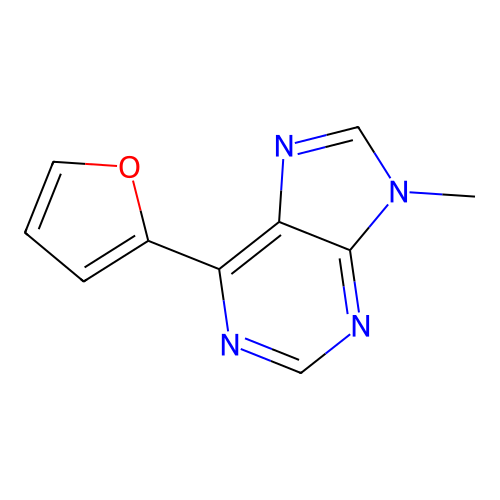 9H-Purine, 6-(2-furanyl)-9-methyl- structure