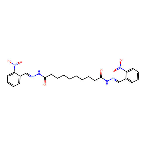 N'~1~,N'~10~-bis[(E)-(2-nitrophenyl)methylidene]decanedihydrazide structure