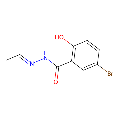 5-bromo-N'-[(1E)-ethylidene]-2-hydroxybenzohydrazide structure
