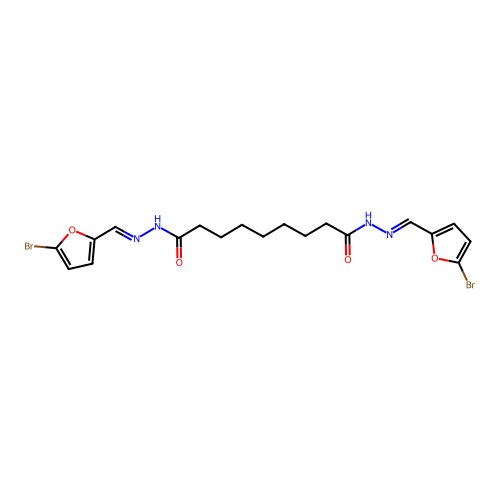 N'~1~,N'~9~-bis[(E)-(5-bromofuran-2-yl)methylidene]nonanedihydrazide structure