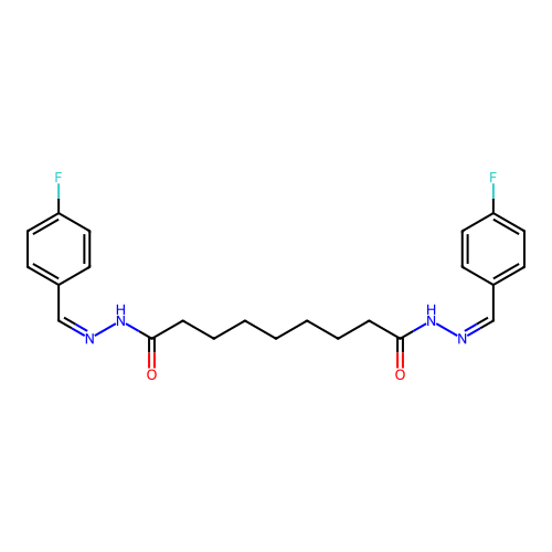 N'~1~,N'~9~-bis[(Z)-(4-fluorophenyl)methylidene]nonanedihydrazide structure