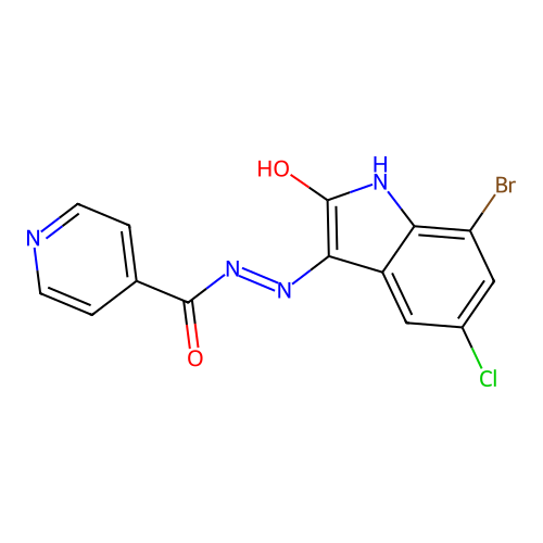 C14H8BrClN4O2 structure