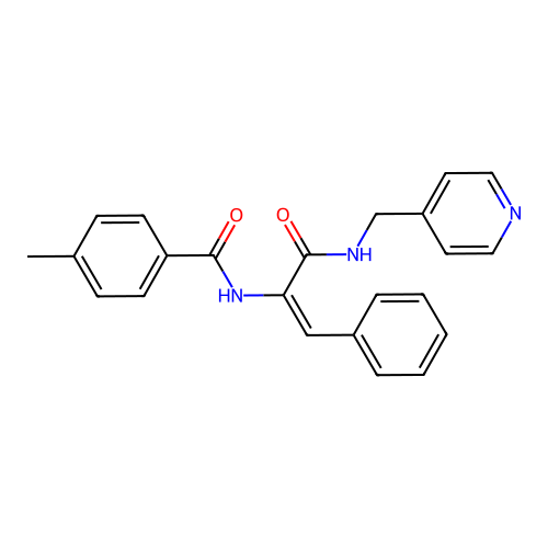 4-Methyl-N-{(E)-2-phenyl-1-[(pyridin-4-ylmethyl)-carbamoyl]-vinyl}-benzamide structure