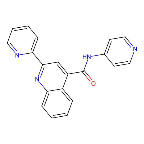 2-(pyridin-2-yl)-N-(pyridin-4-yl)quinoline-4-carboxamide structure