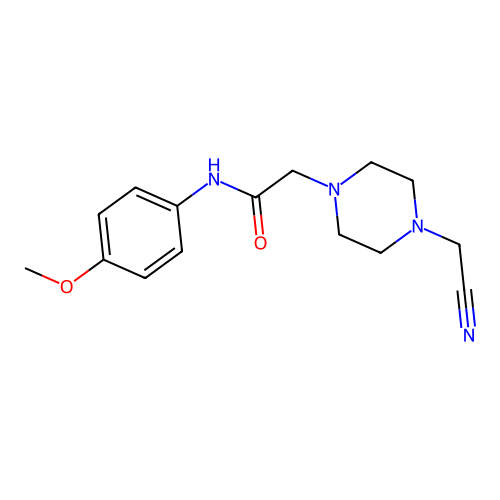 2-(4-Cyanomethyl-piperazin-1-yl)-N-(4-methoxy-phenyl)-acetamide structure