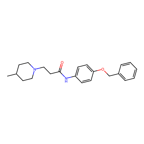 N-(4-(benzyloxy)phenyl)-3-(4-methylpiperidin-1-yl)propanamide structure