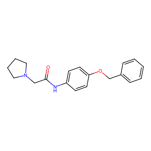 N-(4-(benzyloxy)phenyl)-2-(pyrrolidin-1-yl)acetamide structure