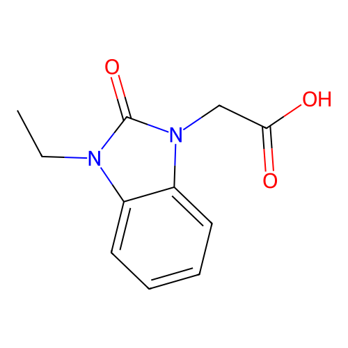 2-(3-ethyl-2-oxo-2,3-dihydro-1H-1,3-benzodiazol-1-yl)acetic acid structure