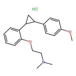 2-(Dimethylamino)ethyl (phenylsulfanyl)acetate--hydrogen chloride (1/1) structure