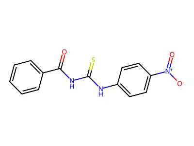 N-benzoyl-N'-(4-nitrophenyl)thiourea structure