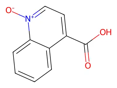 4-Quinolinecarboxylic acid, 1-oxide structure