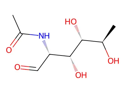 2-Acetamido-2,6-dideoxyglucose structure